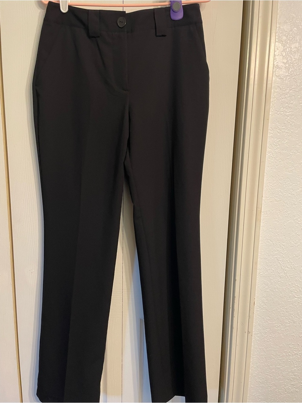 Worthington Black Straight-Leg Dress Trousers